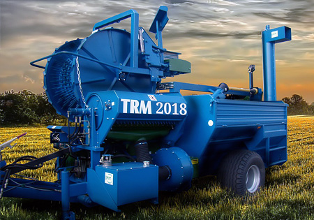 TRM-2018 nagyteljesítményű, vontatott tökmagbetakarító gép (tökroppantó)